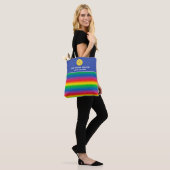 Kleurrijk regenboogpatroon Aangepaste Pickleball P Tote Bag (Op model)