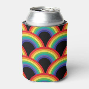 Kleurrijk regenboogpatroon blikjeskoeler