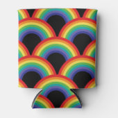 Kleurrijk regenboogpatroon blikjeskoeler (Voorkant)