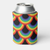 Kleurrijk regenboogpatroon blikjeskoeler (Blikje Achterkant)