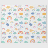Kleurrijk regenboogpatroon cadeaupapier (Vlak)