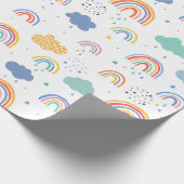 Kleurrijk regenboogpatroon cadeaupapier (Hoek)
