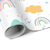 Kleurrijk regenboogpatroon cadeaupapier (Rol Hoek)