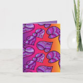 Kleurrijk regenboogpatroon feestdagen kaart (Voorkant)