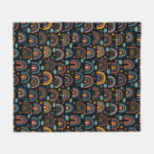 Kleurrijk regenboogpatroon fleece deken (Voorkant (Horizontaal))