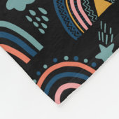 Kleurrijk regenboogpatroon fleece deken (Hoek)