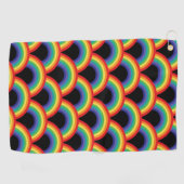Kleurrijk regenboogpatroon golfhanddoek (Horizontaal)