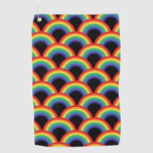 Kleurrijk regenboogpatroon golfhanddoek (Voorkant)