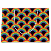 Kleurrijk regenboogpatroon groot cadeauzakje (Voorkant)