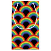Kleurrijk regenboogpatroon klein cadeauzakje (Achterkant)