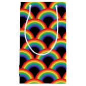 Kleurrijk regenboogpatroon klein cadeauzakje (Voorkant)