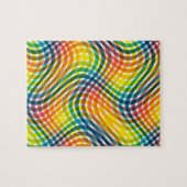 Kleurrijk regenboogpatroon legpuzzel (Horizontaal)