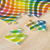 Kleurrijk regenboogpatroon legpuzzel (Zijkant)