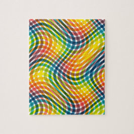 Kleurrijk regenboogpatroon legpuzzel