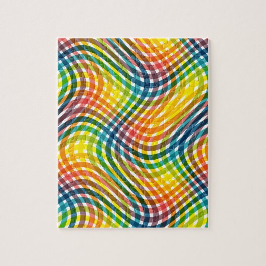 Kleurrijk regenboogpatroon legpuzzel (Verticaal)