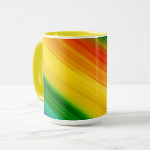 Kleurrijk regenboogpatroon mok