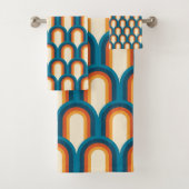 Kleurrijk regenboogpatroon Retro Arch Bad Handdoek (Insitu)