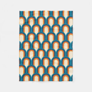 Kleurrijk regenboogpatroon Retro Arch Fleece Deken