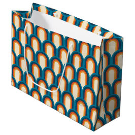 Kleurrijk regenboogpatroon Retro Arch Groot Cadeauzakje
