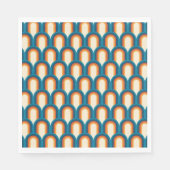 Kleurrijk regenboogpatroon Retro Arch Servet (Voorkant)