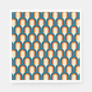 Kleurrijk regenboogpatroon Retro Arch Servet