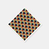 Kleurrijk regenboogpatroon servet (Hoek)