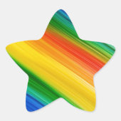 Kleurrijk regenboogpatroon ster sticker (Voorkant)