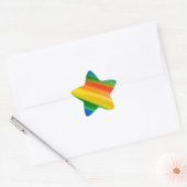 Kleurrijk regenboogpatroon ster sticker (Envelop)