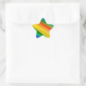 Kleurrijk regenboogpatroon ster sticker (Tas)