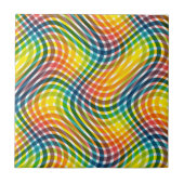 Kleurrijk regenboogpatroon tegeltje (Voorkant)