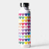 Kleurrijk regenboogpatroon waterfles (Links)