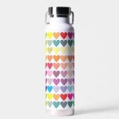 Kleurrijk regenboogpatroon waterfles (Voorkant)