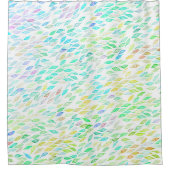 Kleurrijk regenboogpatroon Waterverf leder Douchegordijn (Voorkant)