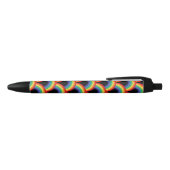 Kleurrijk regenboogpatroon zwarte inkt pen (Bovenkant)