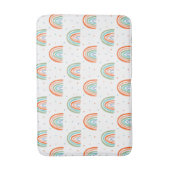 Kleurrijk regenboogpoolpuntenpatroon badmat (Voorkant Verticaal)