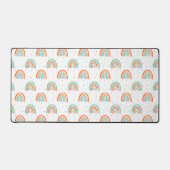 Kleurrijk regenboogpoolpuntenpatroon bureaumat (Voorkant)