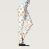 Kleurrijk regenboogpoolpuntenpatroon leggings (Rechts)