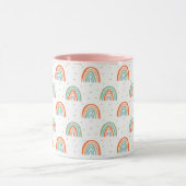 Kleurrijk regenboogpoolpuntenpatroon mok (Midden)
