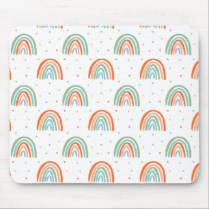 Kleurrijk regenboogpoolpuntenpatroon muismat