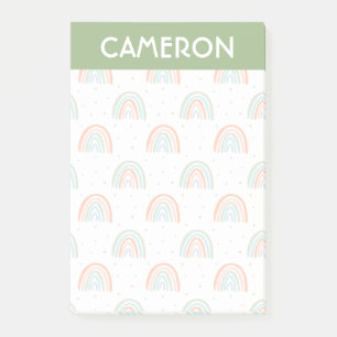 Kleurrijk regenboogpoolpuntenpatroon post-it® notes