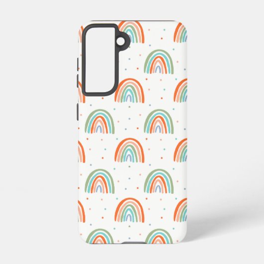 Kleurrijk regenboogpoolpuntenpatroon samsung galaxy hoesje (Achterkant)