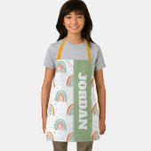 Kleurrijk regenboogpoolpuntenpatroon schort (Insitu)