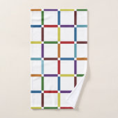 Kleurrijk regenboograster met negatieve ruimte bad handdoek (Handdoek)