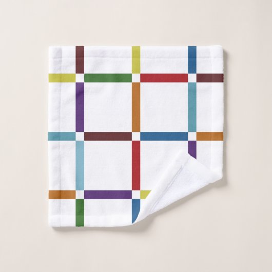 Kleurrijk regenboograster met negatieve ruimte bad handdoek (Wasdoekje)