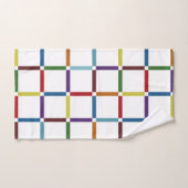 Kleurrijk regenboograster met negatieve ruimte bad handdoek (Handdoek)