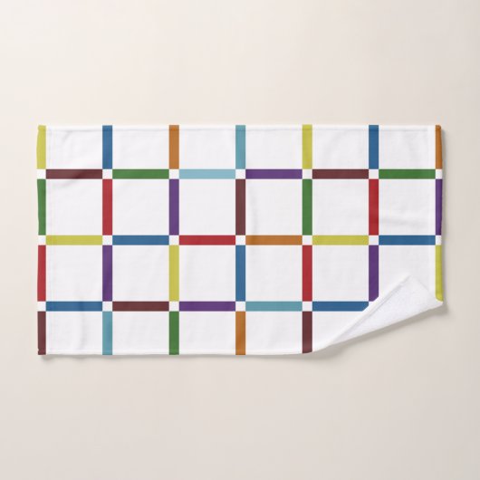 Kleurrijk regenboograster met negatieve ruimte bad handdoek (Handdoek)