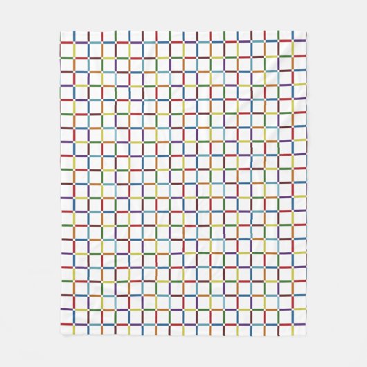 Kleurrijk regenboograster met negatieve ruimte fleece deken (Voorkant)