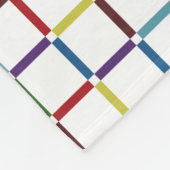 Kleurrijk regenboograster met negatieve ruimte fleece deken (Hoek)