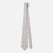 Kleurrijk regenboograster met negatieve ruimte stropdas (Voorkant)