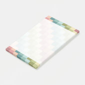 Kleurrijk regenboogrooster blokpatroon post-it® notes (Schuin)